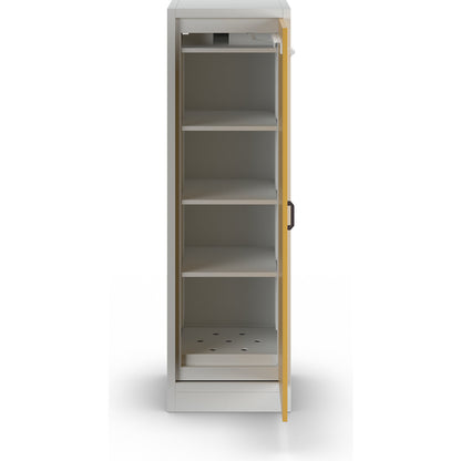 Fire resistant hazardous goods storage cupboard type 30, 1 door, HxWxD 1935 x 595 x 595 mm.