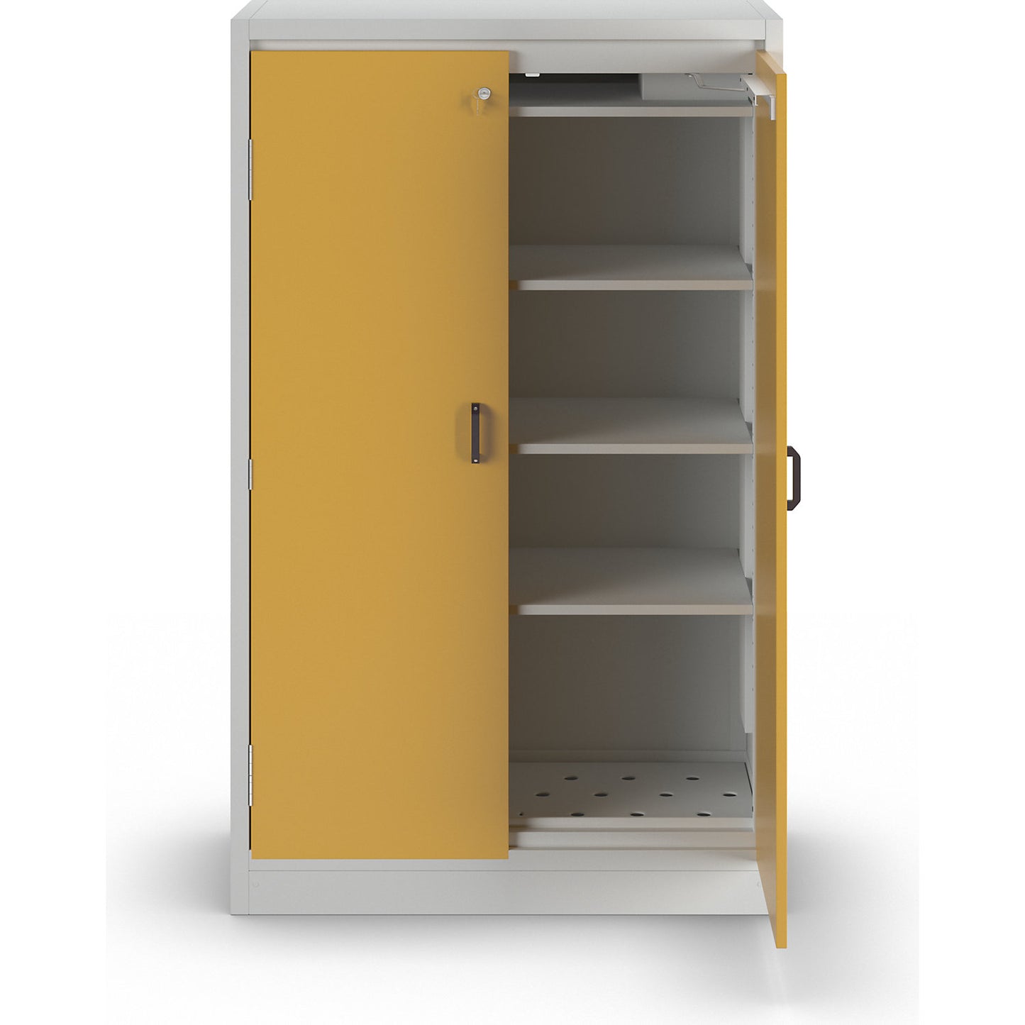 Fire resistant hazardous goods storage cupboard type 30, 2 doors, HxWxD 1935 x 1195 x 595 mm.