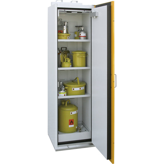 Fire resistant hazardous goods storage cupboard type 90, 1 door, HxWxD 1935 x 595 x 598 mm.