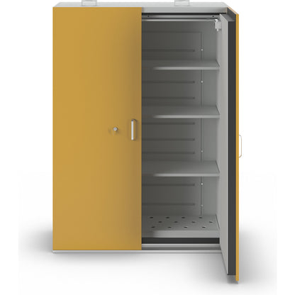 Fire resistant hazardous goods storage cupboard type 90, 2 doors, HxWxD 1935 x 1400 x 598 mm.