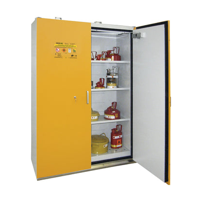 Fire resistant hazardous goods storage cupboard type 90, 2 doors, HxWxD 1935 x 1400 x 598 mm.
