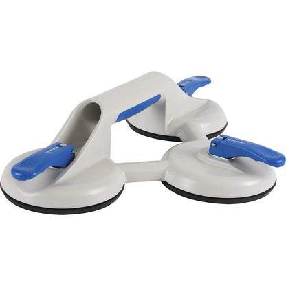 VERIBOR® lever activated suction lifter, 3 head plastic body, max. load 90 kg, disc Ø 120 mm.