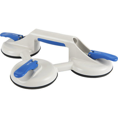 VERIBOR® lever activated suction lifter, 3 head plastic body, max. load 90 kg, disc Ø 120 mm.