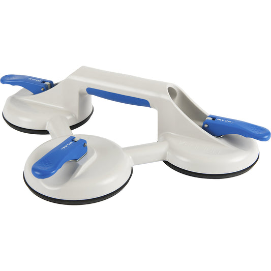 VERIBOR® lever activated suction lifter, 3 head plastic body, max. load 90 kg, disc Ø 120 mm.