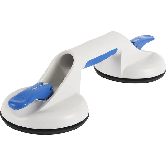 VERIBOR® lever activated suction lifter, 2 head plastic body, max. load 50 kg, disc Ø 120 mm.