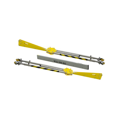 RKPK aluminium gantry crane, overall height 2099 - 3050 mm, width 4000 mm.
