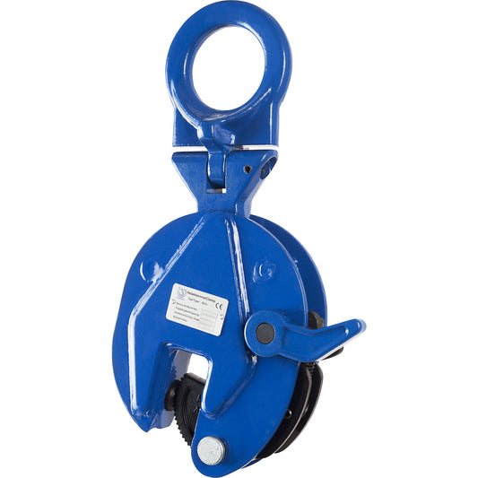 SLC lifting clamp, gripping range 0 - 25 mm, max. load 2000 kg.