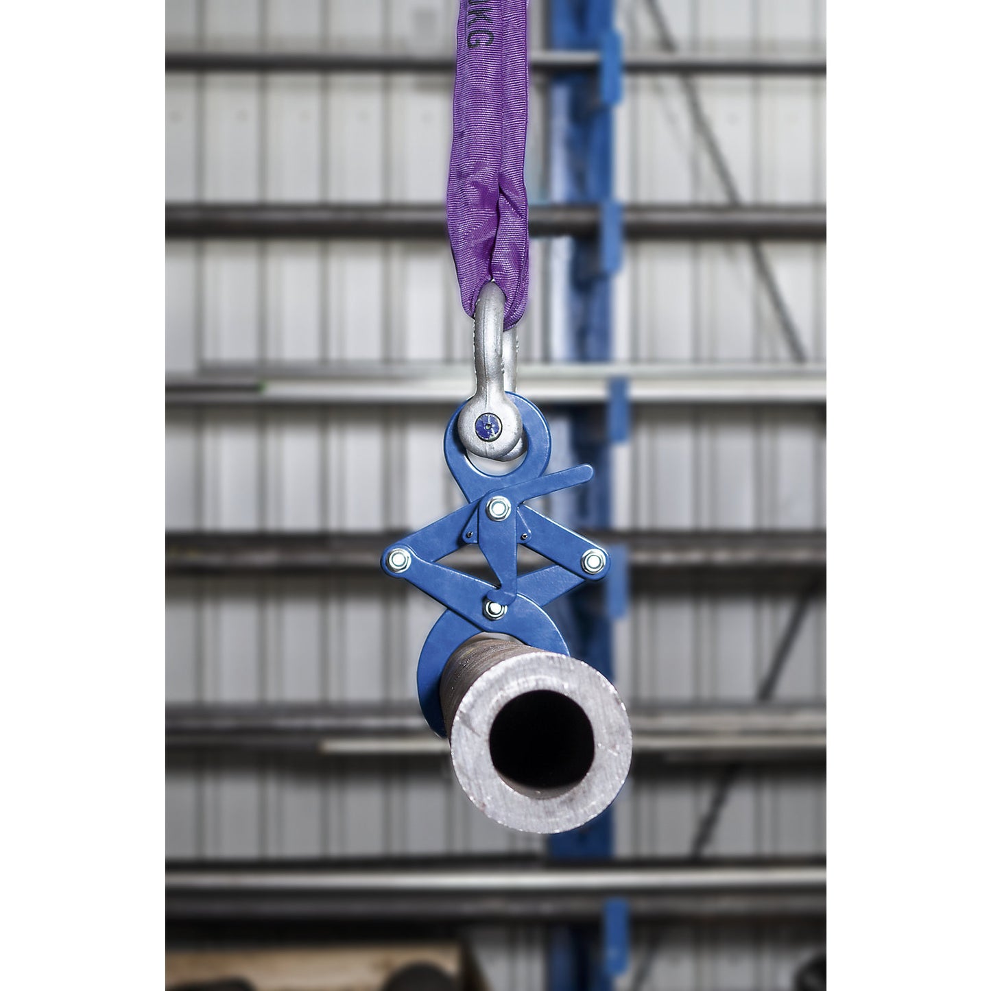 RTG round material gripper, gripping range 50 - 100 mm, max. load 500 kg.