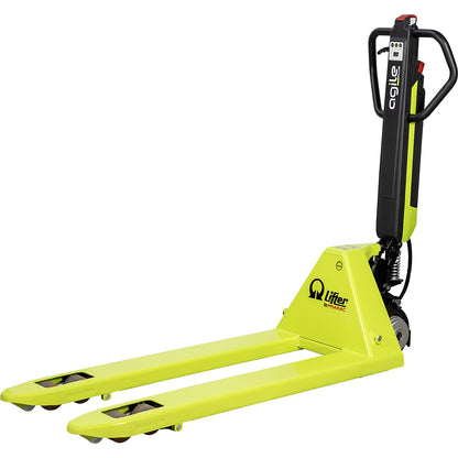 AGILE PLUS semi-electric pallet truck, max. load 1200 kg, QuickLift, fork LxW 1150 x 525 mm.