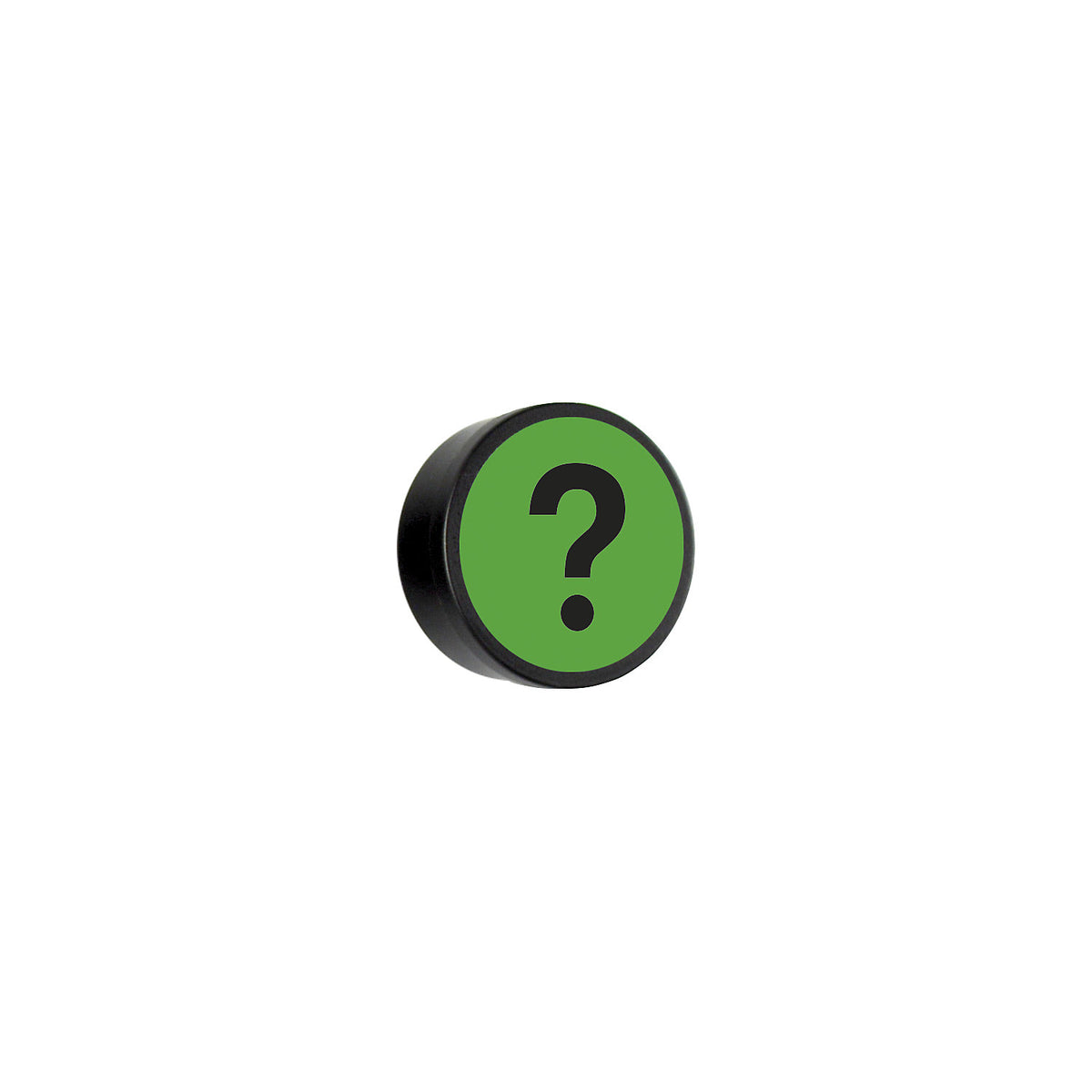 QUESTION round magnet, Ø 35 mm, pack of 10, green.
