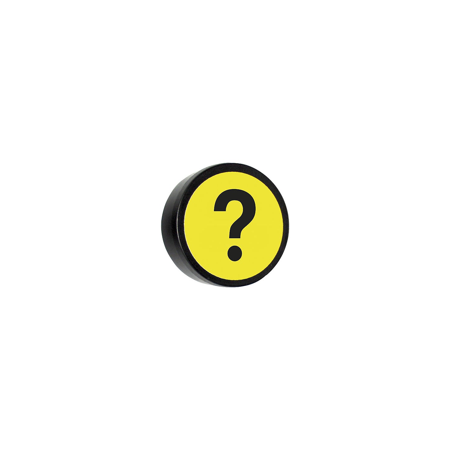 QUESTION round magnet, Ø 35 mm, pack of 10, yellow.