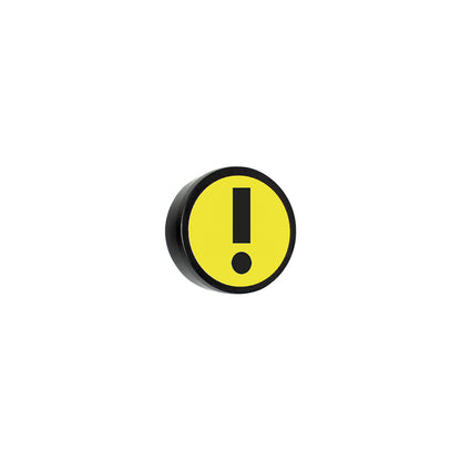 ATTENTION round magnet, Ø 35 mm, pack of 10, yellow.