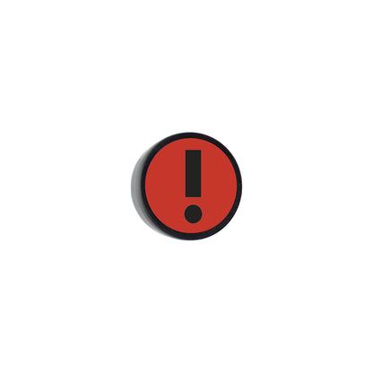 ATTENTION round magnet, Ø 35 mm, pack of 10, red.