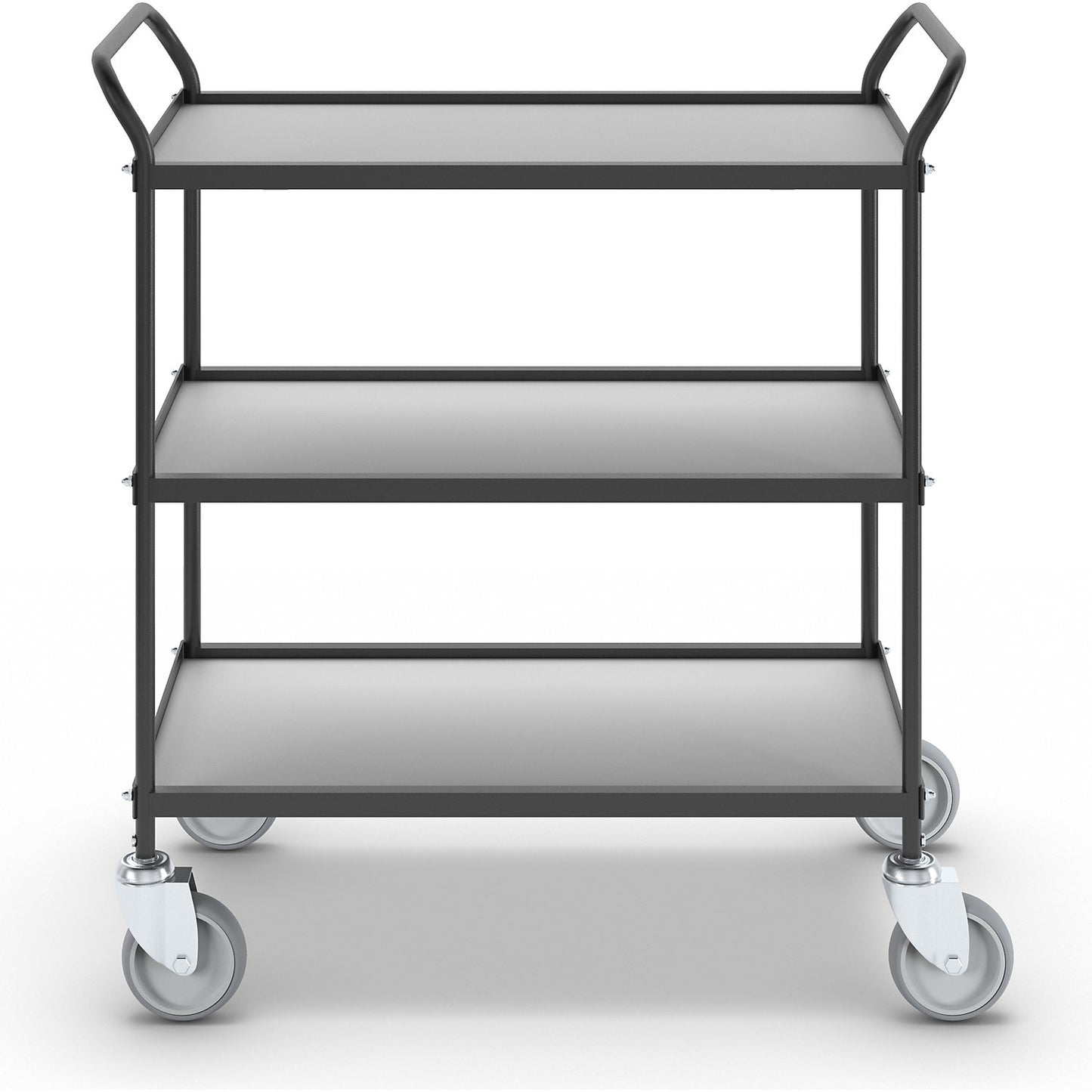 Serving trolley, LxWxH 890 x 465 x 960 mm, 3 shelves.