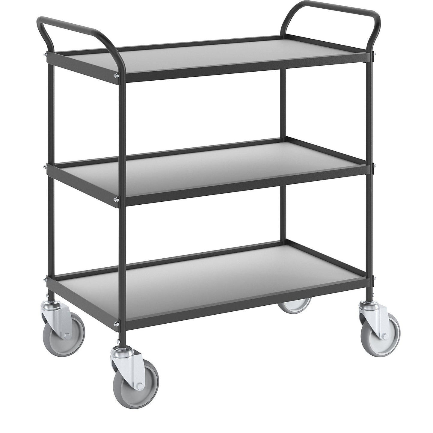 Serving trolley, LxWxH 890 x 465 x 960 mm, 3 shelves.