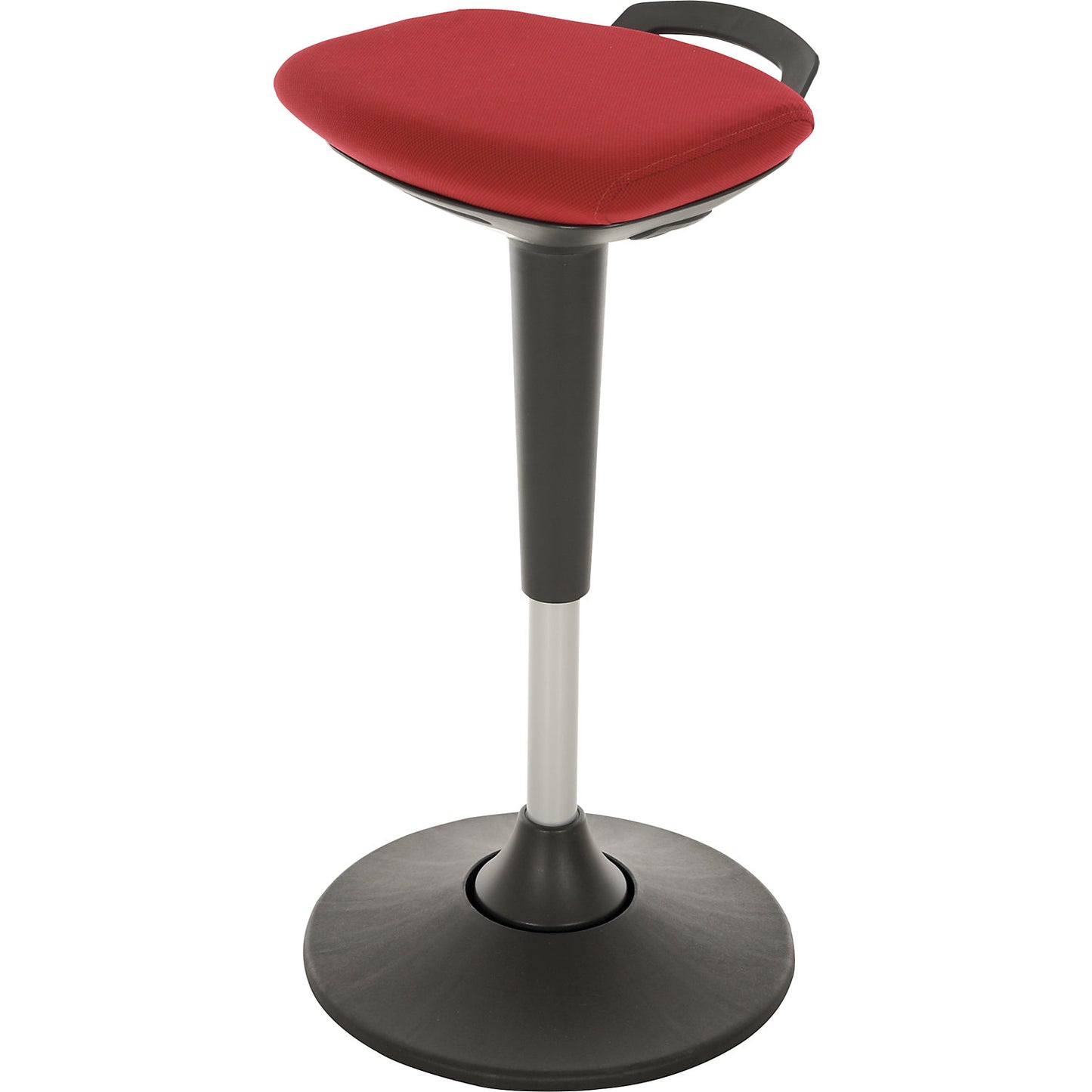 Flexible standing aid, height adjustable 600 - 840 mm, deep red cover.