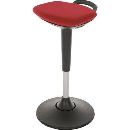 Flexible standing aid, height adjustable 600 - 840 mm, deep red cover.