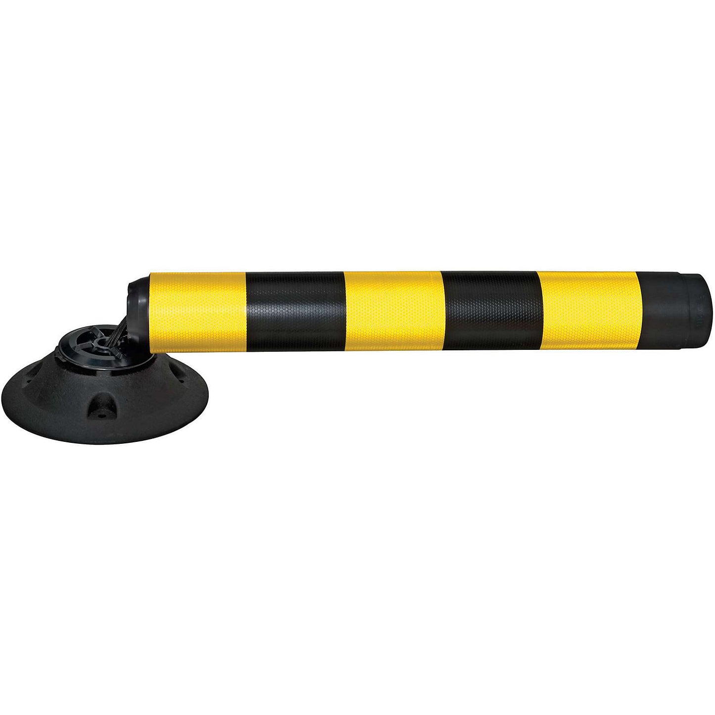 FlexPin barrier post, height 760 mm, yellow / black reflective.
