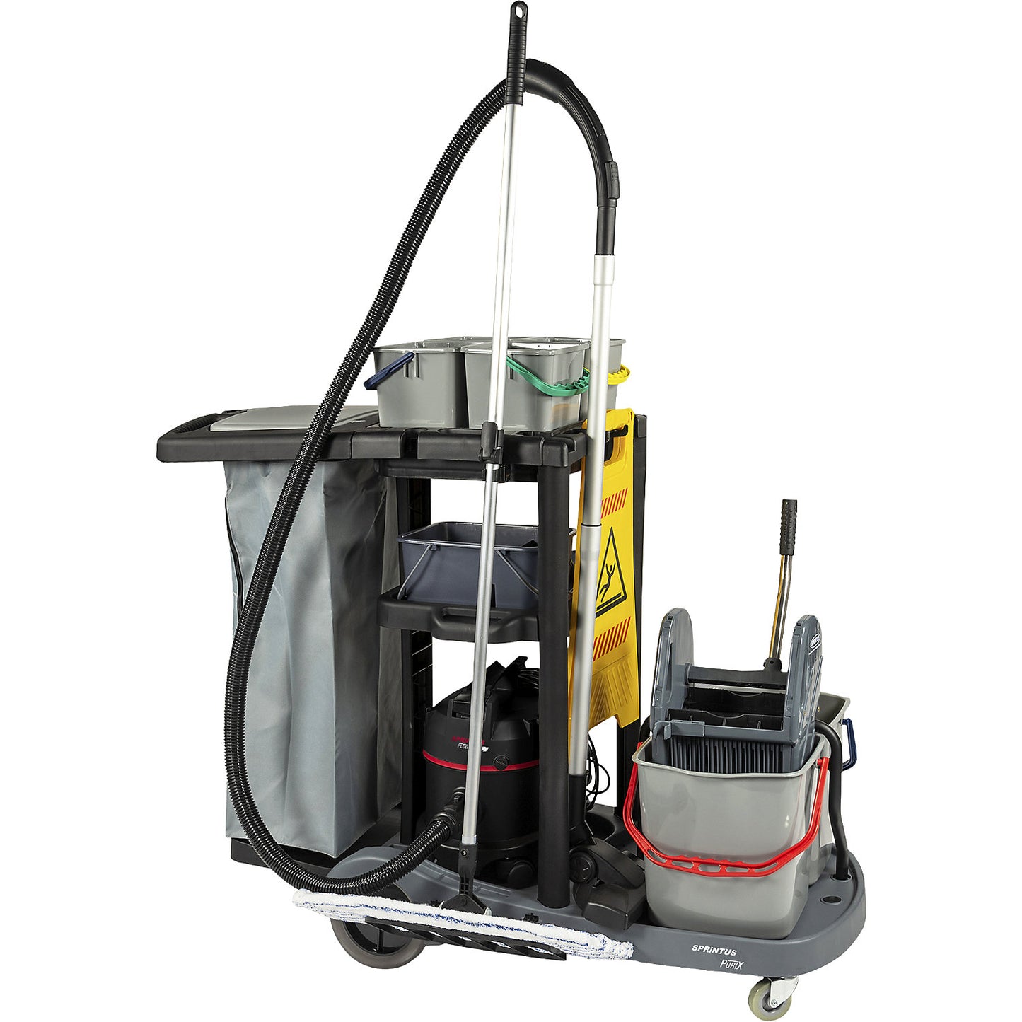 Cleaning starter set, 400 mm, large storage tray.