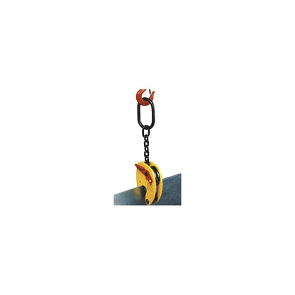 NK 1 plate clamp, gripping range 0 - 20 mm, max. load 1500 kg.