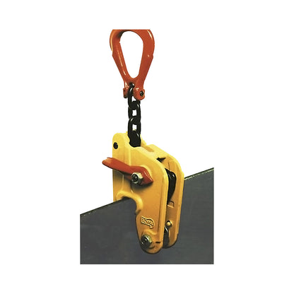 NK 1 plate clamp, gripping range 0 - 20 mm, max. load 1500 kg.