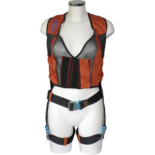 LADYTRAC safety harness, with back anchorage and snap locks, S.