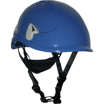 TR 2000 safety helmet, 4-point chin strap, blue.