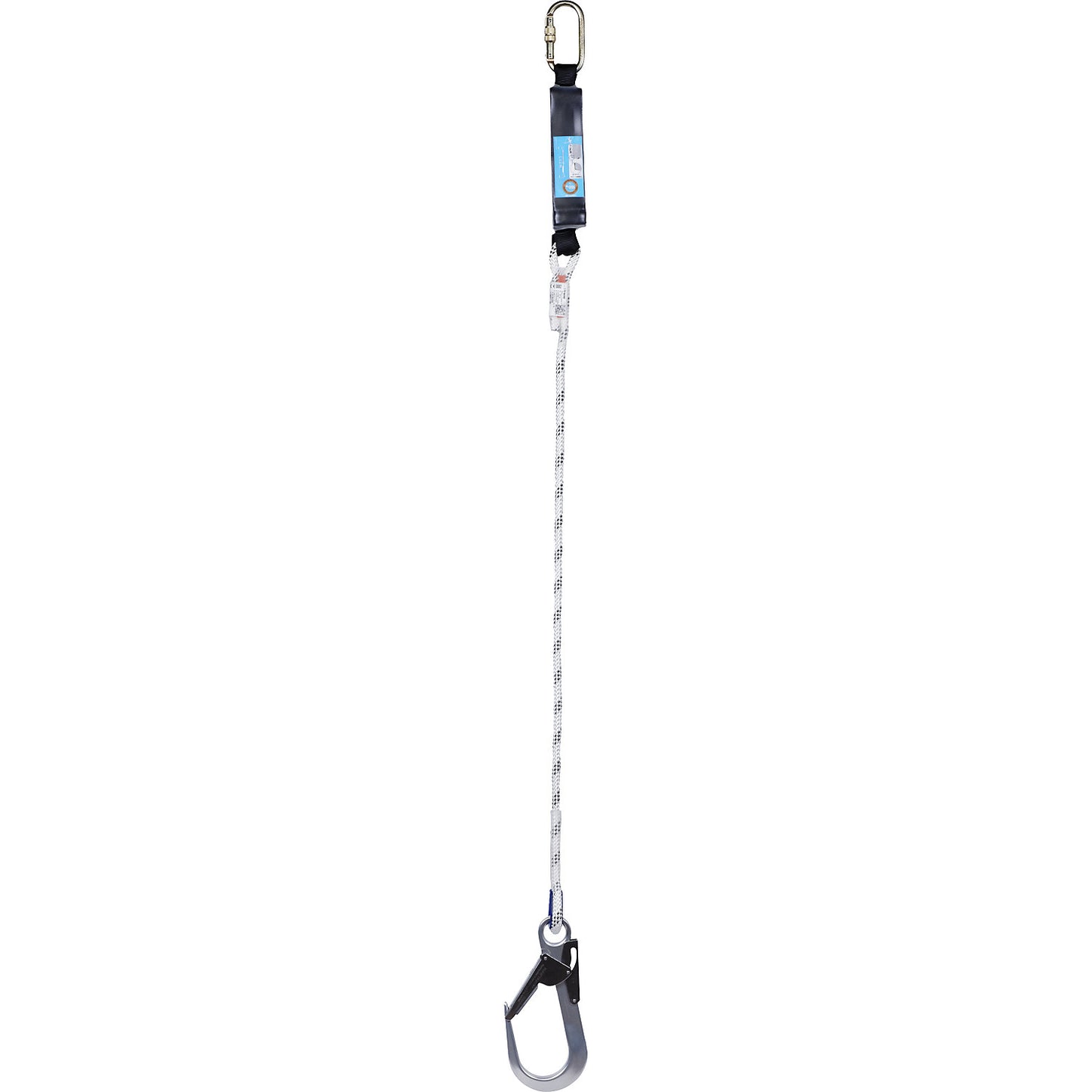 LDA energy absorbing lanyard, one fall, 1 snap hook, 150 kg.