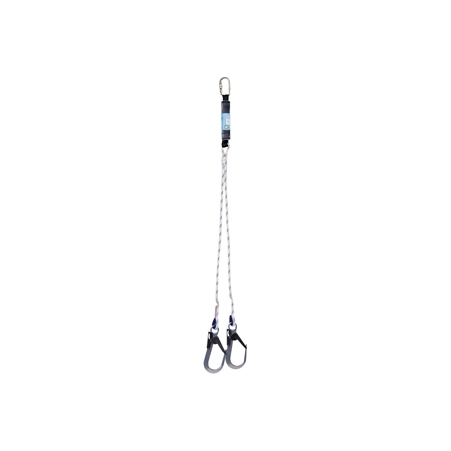 LDAD energy absorbing lanyard, two fall, 1 snap hook, 150 kg.