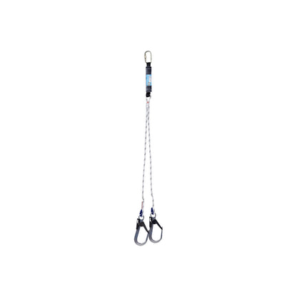 LDAD energy absorbing lanyard, two fall, 1 snap hook, 150 kg.