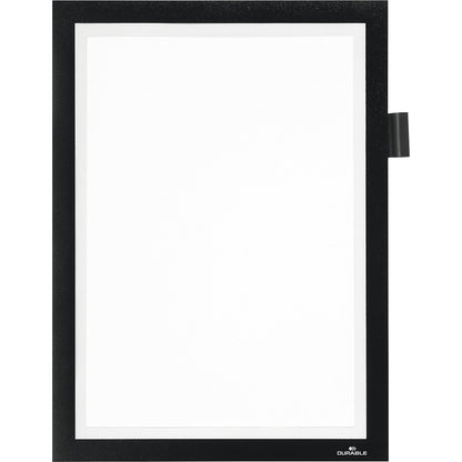 DURAFRAME® MAGNETIC NOTE A4 information frame, for labelling directly, magnetic, pack of 5, black frame.