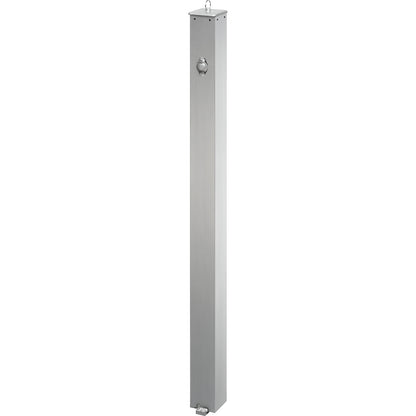 Stainless steel barrier post, drive over head, for concreting in, triangle lock.