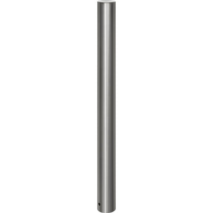 Stainless steel barrier post, with flat head, ground sleeve for concreting in, Ø 102 mm.