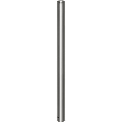 Stainless steel barrier post, with end cap, ground sleeve for concreting in, Ø 76 mm.