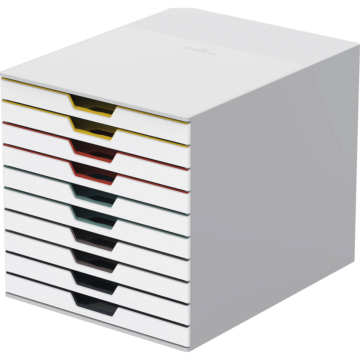 VARICOLOR® drawer box, HxWxD 292 x 280 x 356 mm, 10 drawers, white.