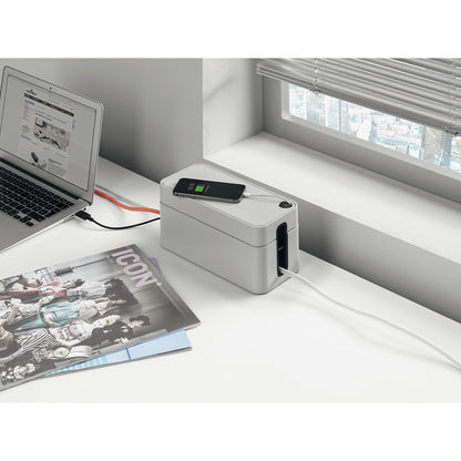 CAVOLINE® BOX S cable box, WxHxD 246 x 116 x 128 mm, pack of 2, grey.