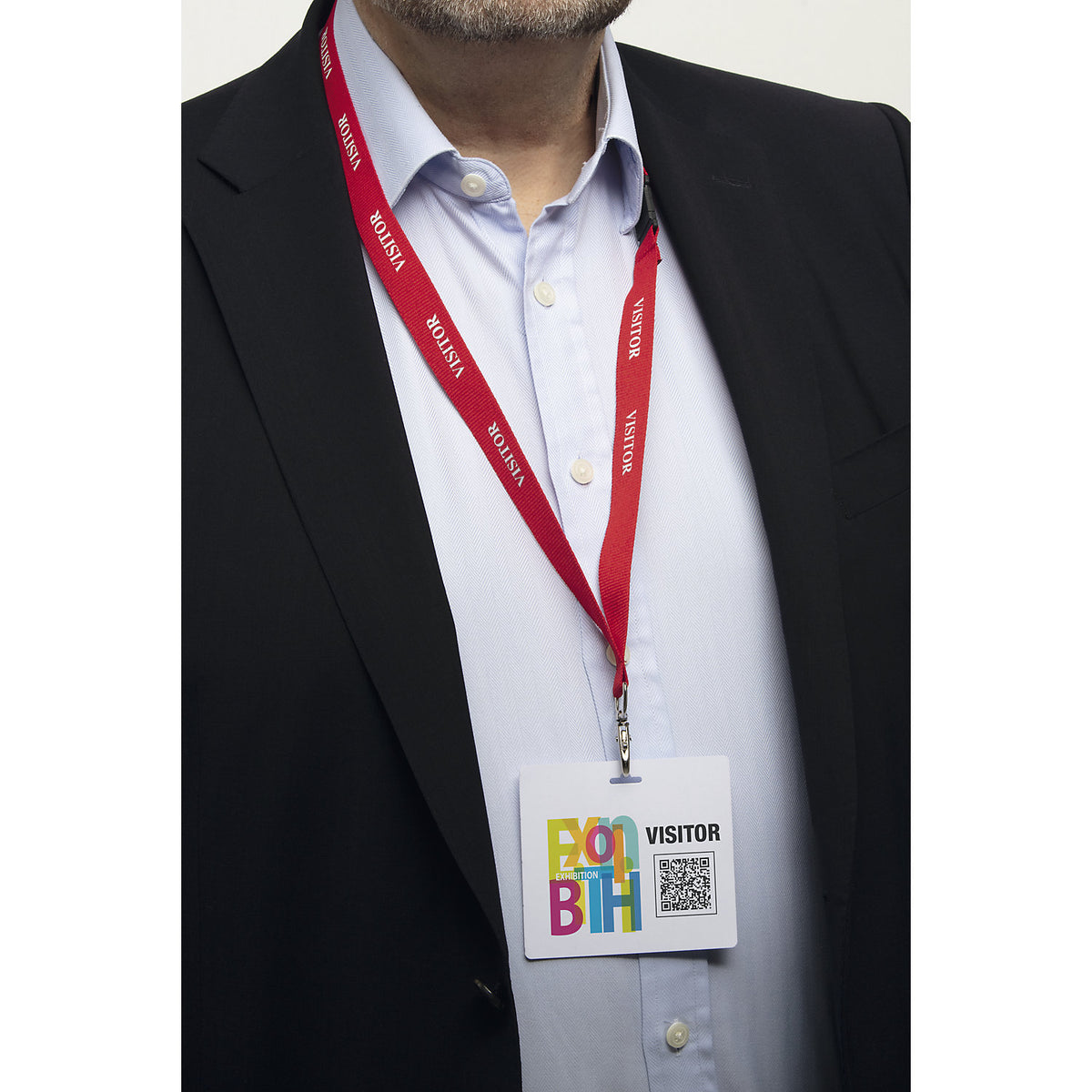 VISITOR BADGE name badge, on A4 sheet, pack of 100, HxW 97 x 86 mm, white.