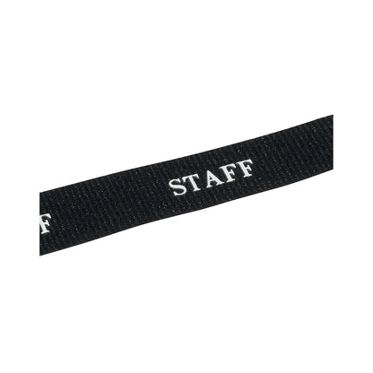 STAFF fabric strap, with snap hook, pack of 20, black.