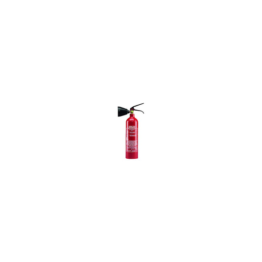 Carbon dioxide CO2 fire extinguisher, contents 2 kg, with hand lever, fire class B.