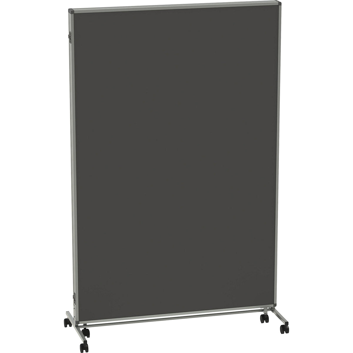 Presentation board, folding and mobile, HxWxD 1905 x 3640 x 500 mm, dark grey.