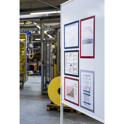 DURAFRAME® MAGNETIC information frame, magnetic, for A3, dark blue, pack of 10.