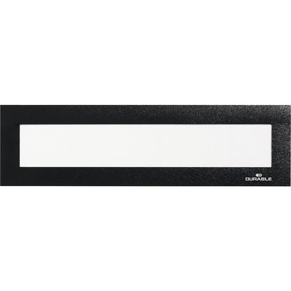 DURAFRAME® MAGNETIC TOP information frame, for headings, pack of 10, for A4 portrait/A5 landscape, black.