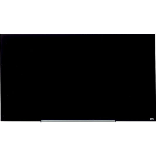 WIDESCREEN glass whiteboard, frameless, 57'' - WxH 1264 x 711 mm, black.