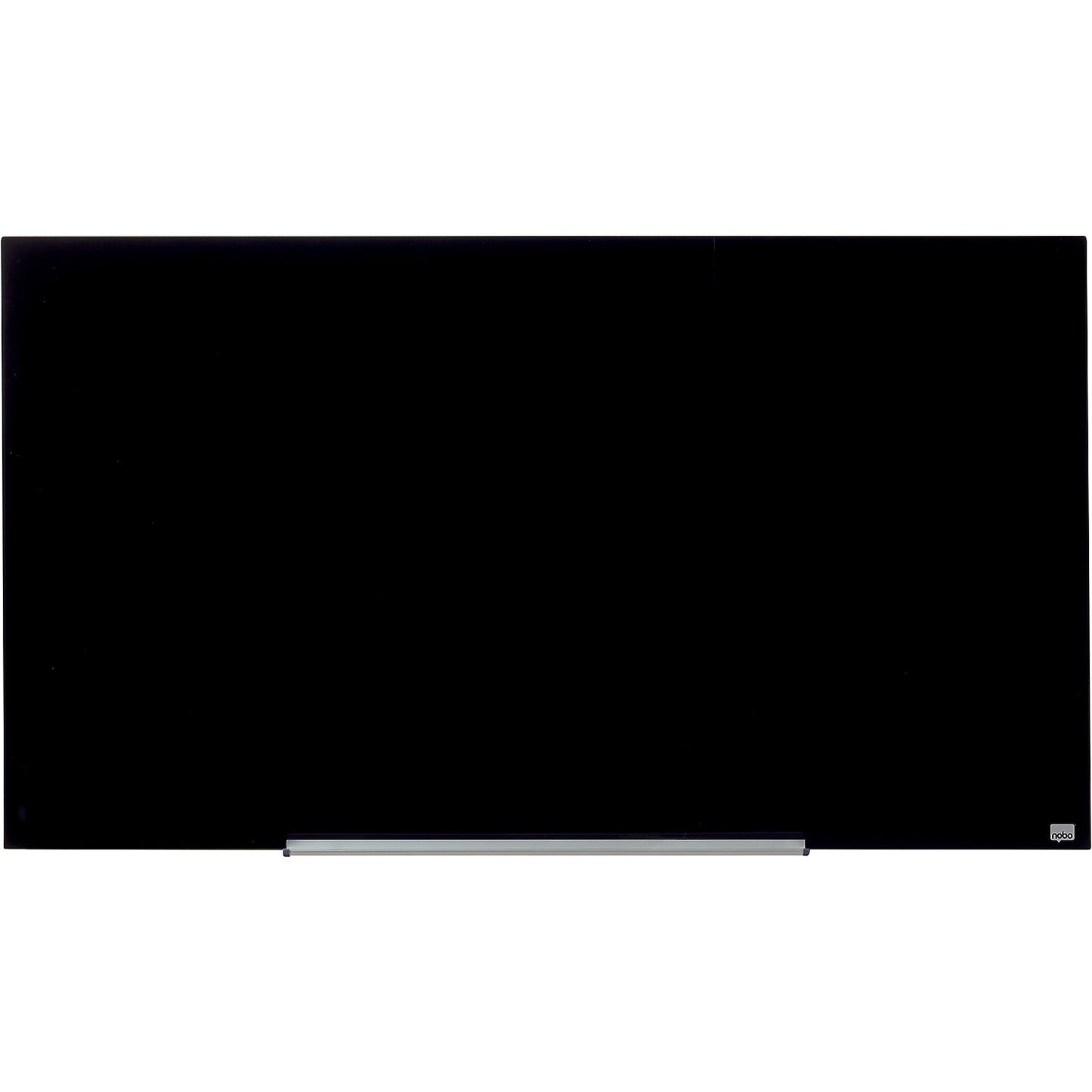 WIDESCREEN glass whiteboard, frameless, 57'' - WxH 1264 x 711 mm, black.