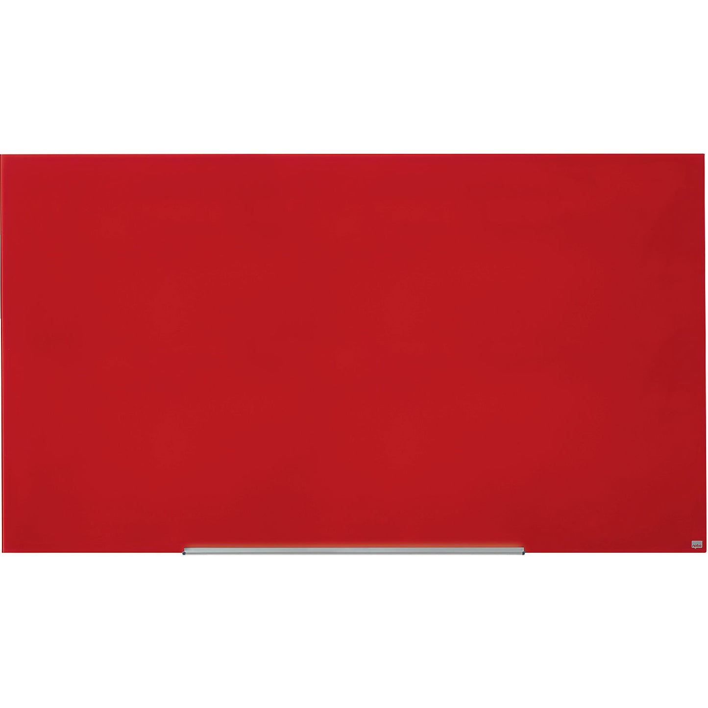 WIDESCREEN glass whiteboard, frameless, 85'' - WxH 1883 x 1059 mm, red.