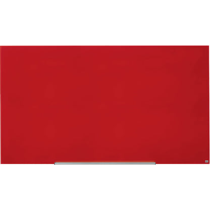 WIDESCREEN glass whiteboard, frameless, 85'' - WxH 1883 x 1059 mm, red.