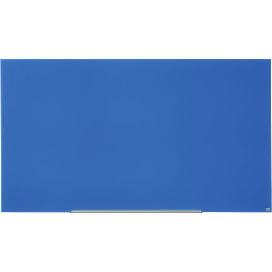WIDESCREEN glass whiteboard, frameless, 85'' - WxH 1883 x 1059 mm, blue.