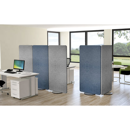 Display panel, rotating, HxWxD 1700 x 800 x 400 mm, blue.
