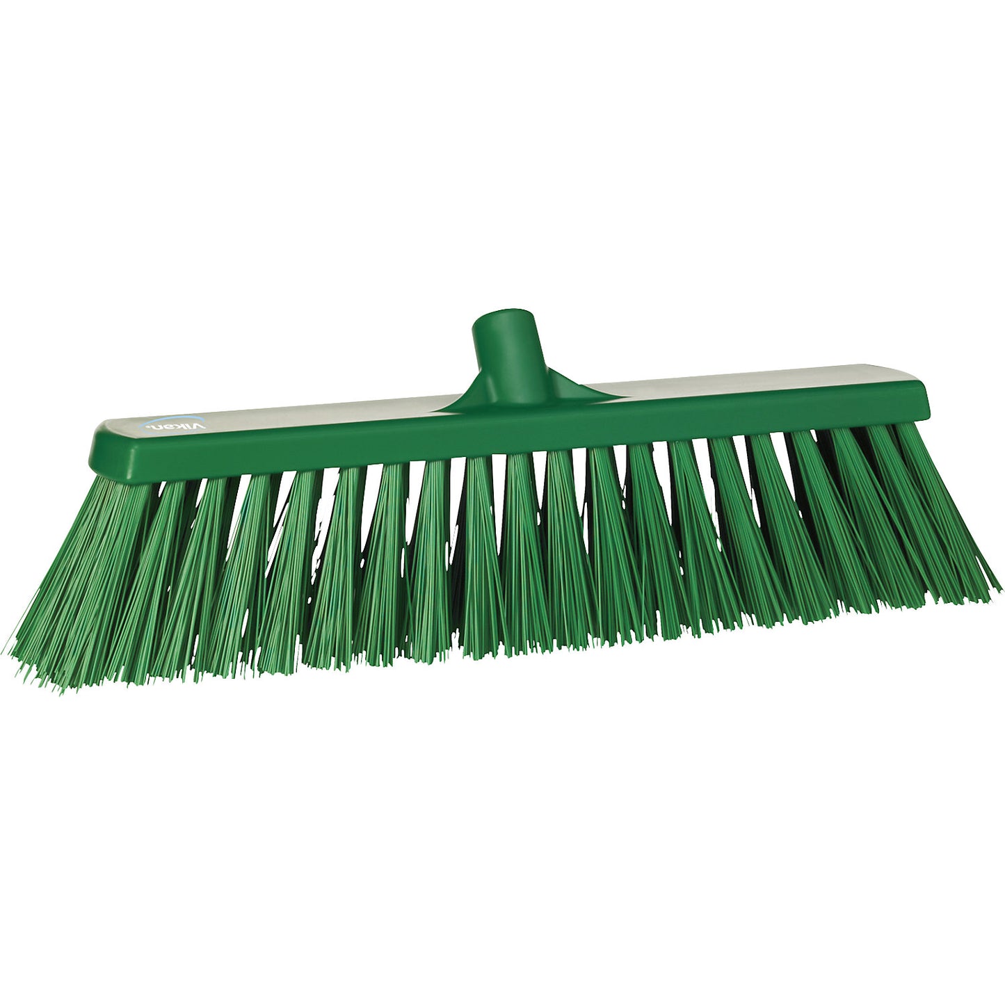 Broom, width 530 mm, extra hard, pack of 4, green.