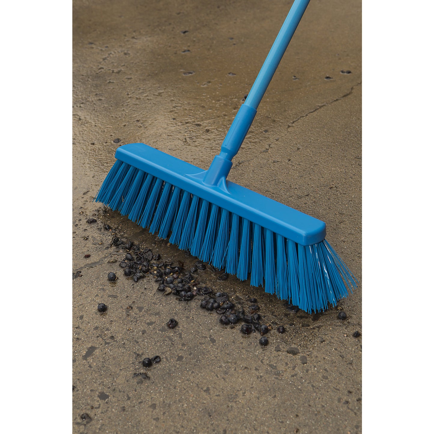 Broom, width 530 mm, extra hard, pack of 4, red.